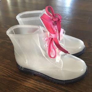 Girls size 11 clear rain boots